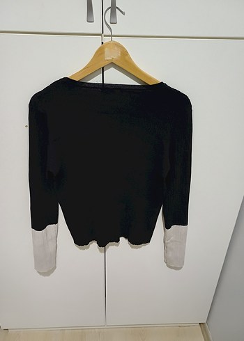 Kadın Siyah Uzun Kollu kazak - Görsel 2