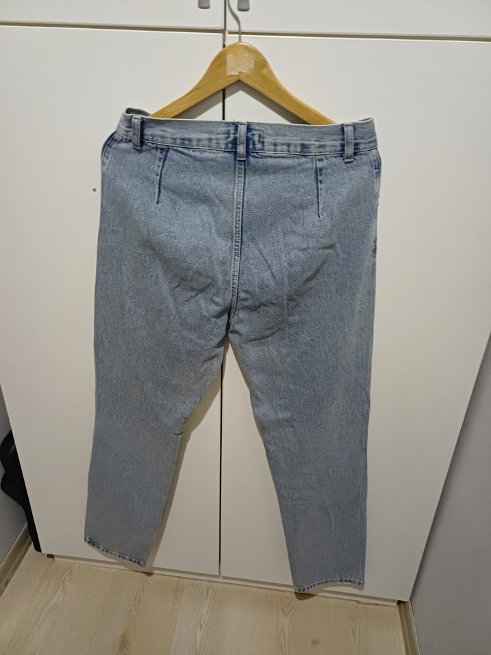 Gri Mavi Kadın Salaş Denim Pantolon - Görsel 2