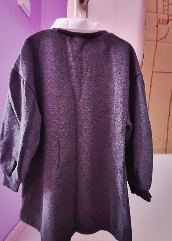 Mor Baskılı Gotik Uzun Kollu kız çocuk Elbise - Görsel 4