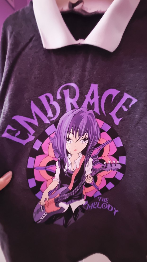 Mor Baskılı Gotik Uzun Kollu kız çocuk Elbise - Görsel 3