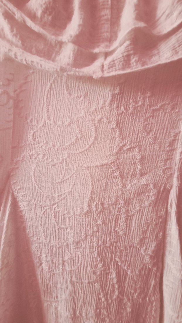 zara fırfırlı Beyaz Keten kız çocuk elbise - Görsel 5