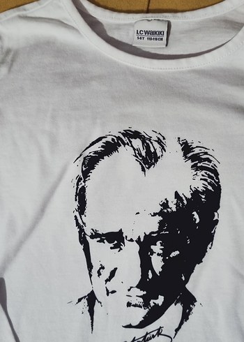 kız/erkek çocuk Beyaz Baskılı Uzun Kollu Tişört - Görsel 2