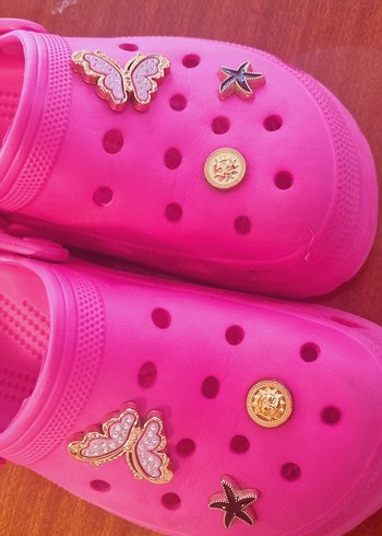 Pembe Düğmeli çocuk  Terlik - Görsel 3