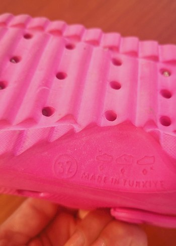 Pembe Düğmeli çocuk  Terlik - Görsel 4