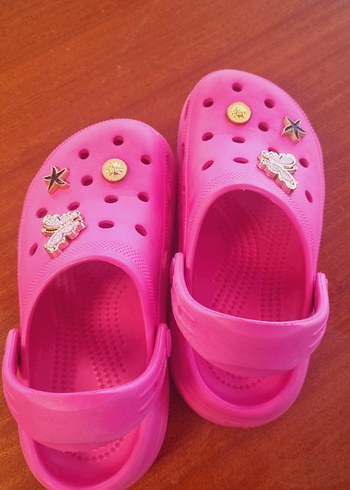 Pembe Düğmeli çocuk  Terlik - Görsel 2