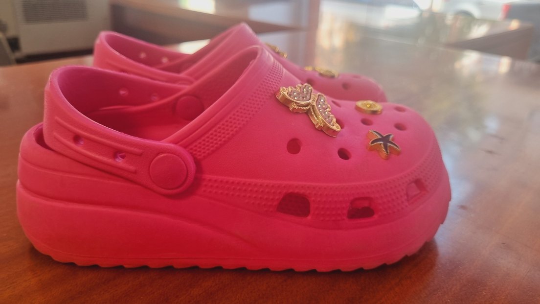 Pembe Düğmeli çocuk  Terlik - Görsel 5