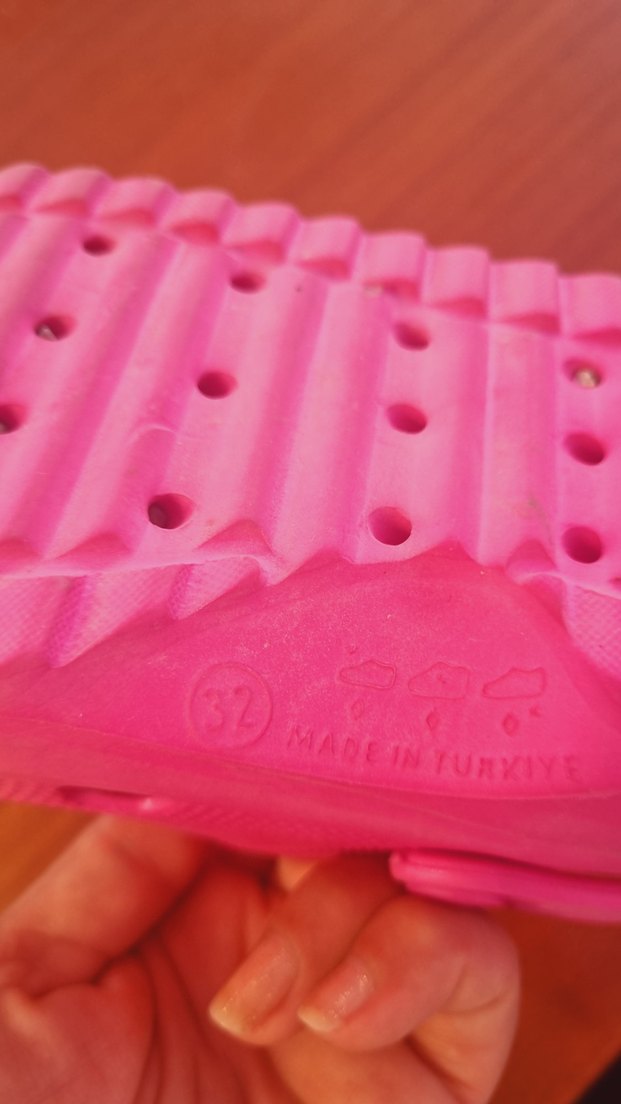 Pembe Düğmeli çocuk  Terlik - Görsel 4