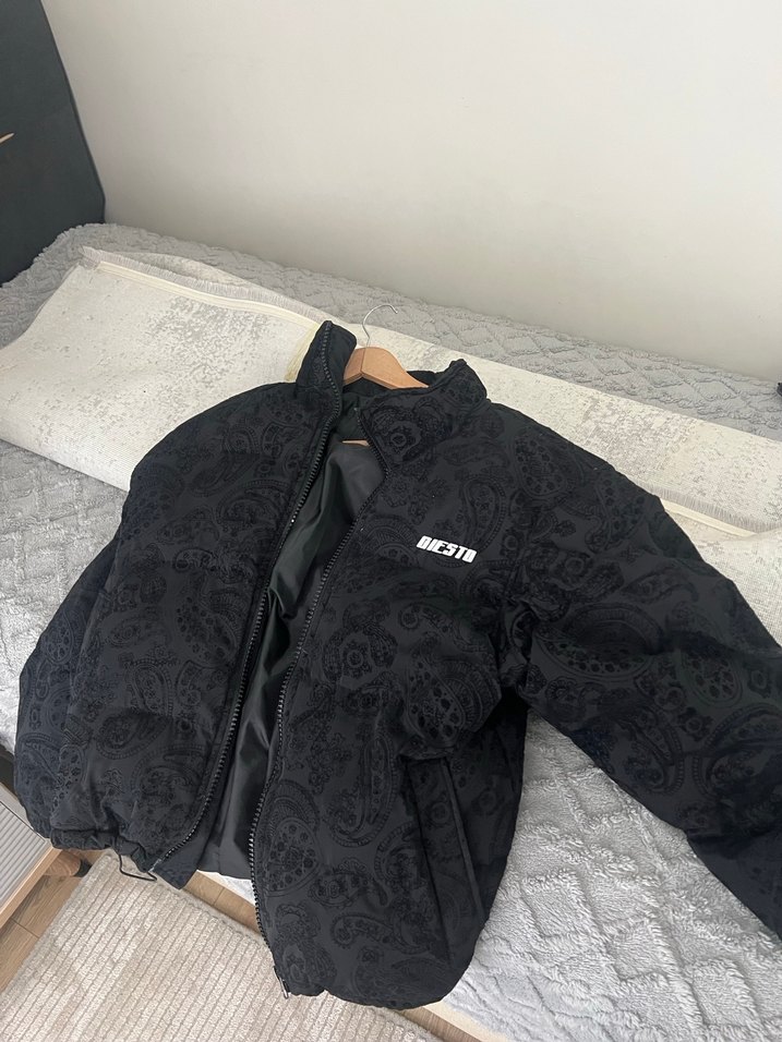 GİESTO ERKEK MONT SİYAH DESENLİ - Görsel 2