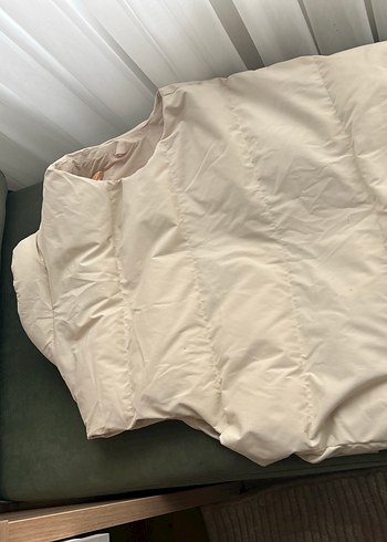 ZARA Beyaz Fermuarlı Erkek Yelek - Görsel 3