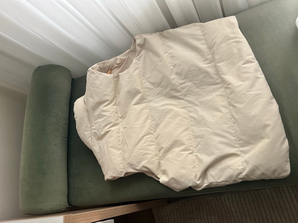 ZARA Beyaz Fermuarlı Erkek Yelek - Görsel 3