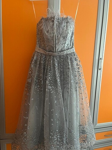 Nişan elbisesi midi boy abiye - Görsel 6