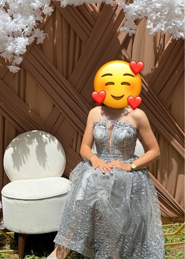 Nişan elbisesi midi boy abiye - Görsel 2