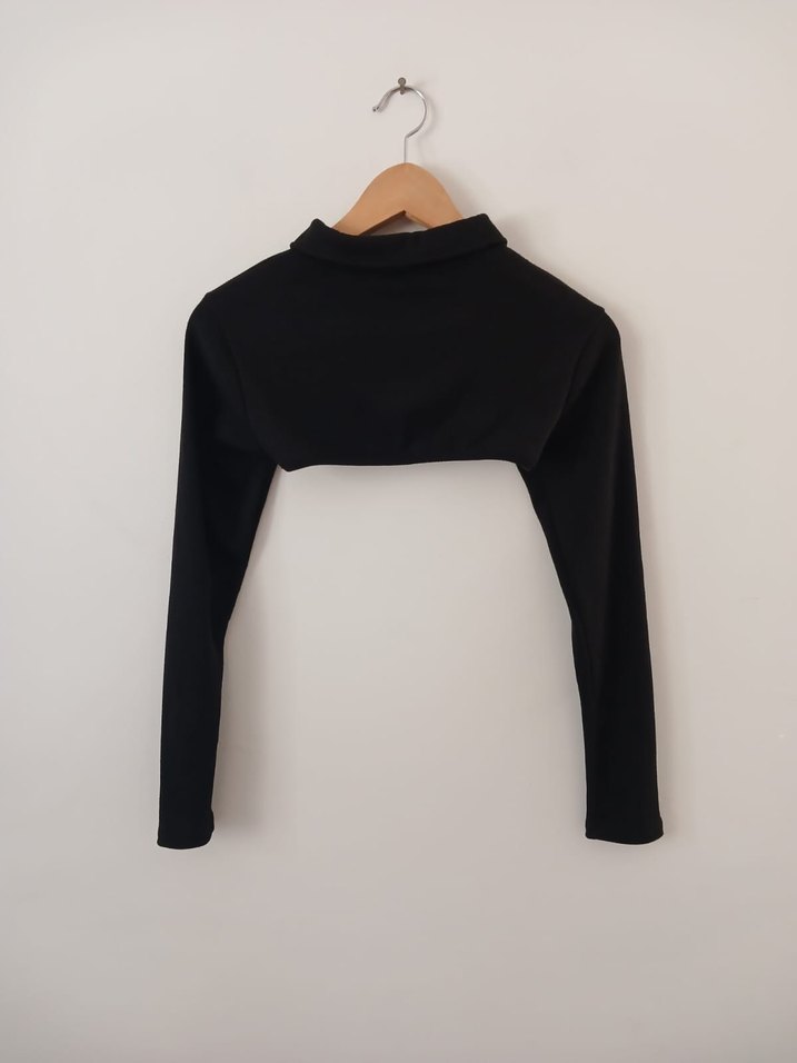 Kadin Siyah Uzun Kollu Bolero - Görsel 4