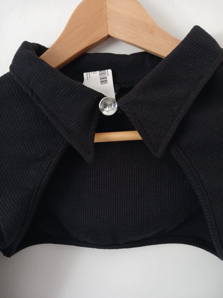 Kadin Siyah Uzun Kollu Bolero - Görsel 3