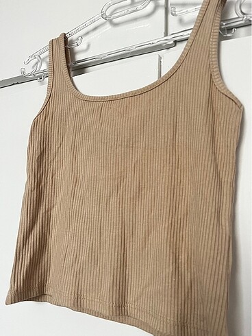 BSL FASHION BSL Bej Crop Atlet