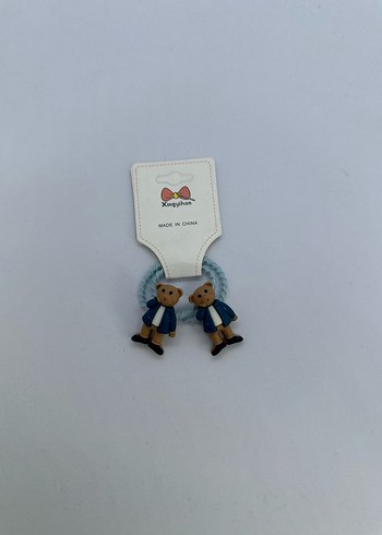 Renkli Ayıcık Figürlü Lastikli Çocuk Saç Tokası