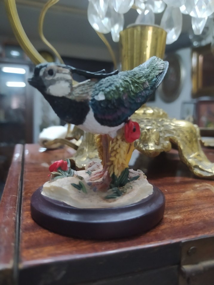 Vintage 2000 li Yıllar Damgalı El Boyama Kuş Figürlü 7*9 cm - Görsel 2