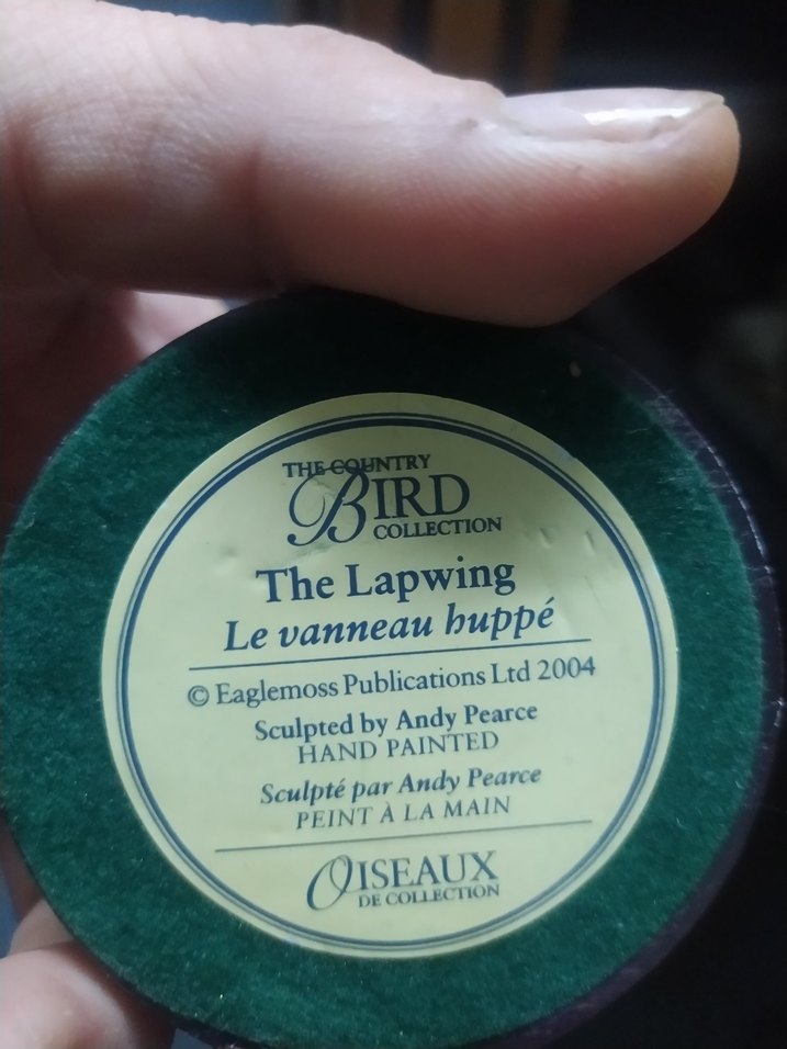 Vintage 2000 li Yıllar Damgalı El Boyama Kuş Figürlü 7*9 cm - Görsel 5