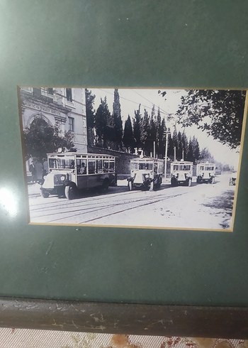 Beden haki Renk Kahverengi Çerçeveli Antika Fotoğraf Tablosu