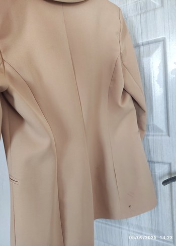 Camel Renkli Midi Kadın Blazer Ceket - Görsel 4