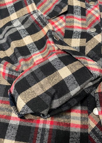 Kadın Çok Renkli Kareli Uzun Kollu Gömlek - Görsel 2