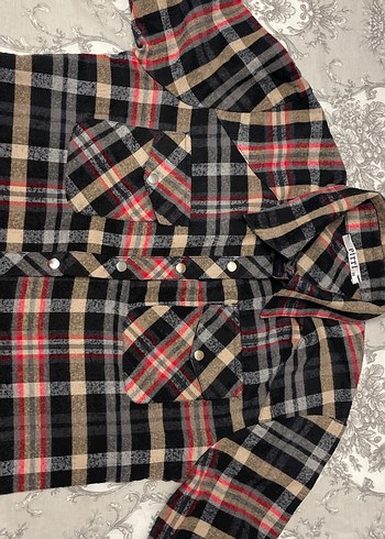 Kadın Çok Renkli Kareli Uzun Kollu Gömlek - Görsel 5