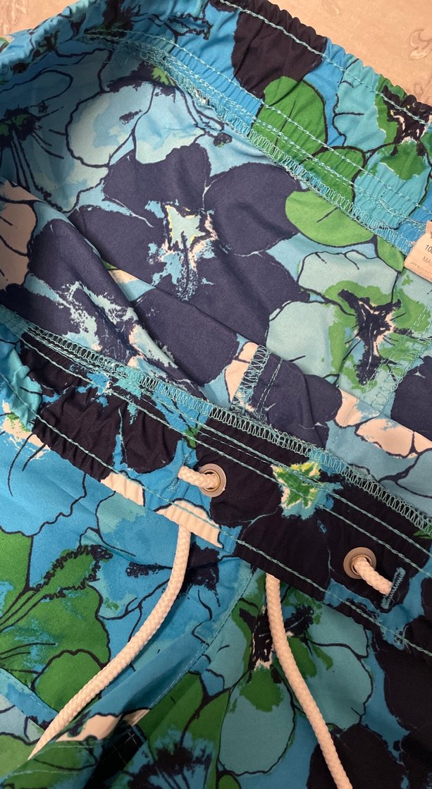 Mavi Çiçek Desenli Mini Şort - Görsel 4