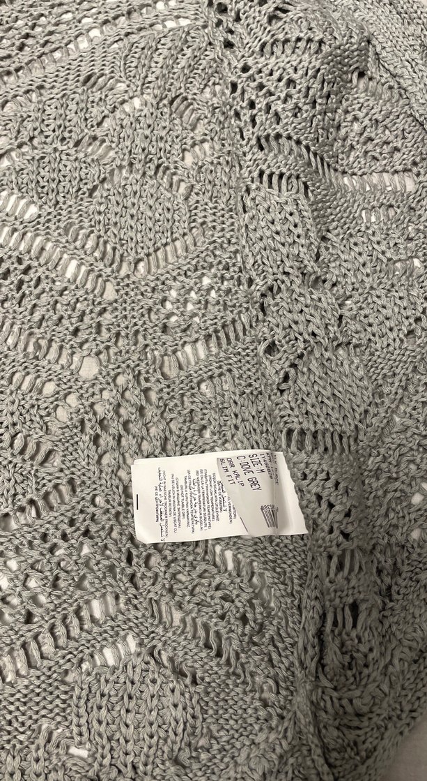 Gri V Yakalı Örgü Kolsuz Kadın Hırka - Görsel 2