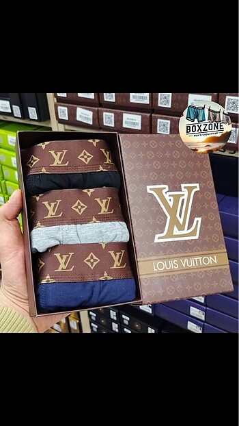 Louis Vuitton 3 Lu Boxer Set M Beden Kutulu Hızlı Kargo