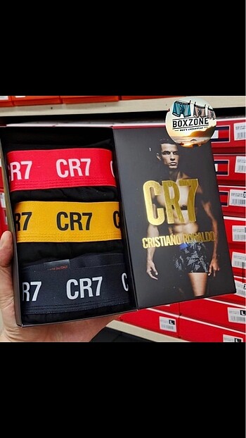 CR7 3 Lu Boxer Set L Beden Kutulu Hızlı Kargo