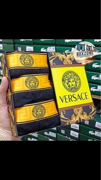Versace 3 Lu Boxer Set XL Beden Kutulu Hızlı Kargo