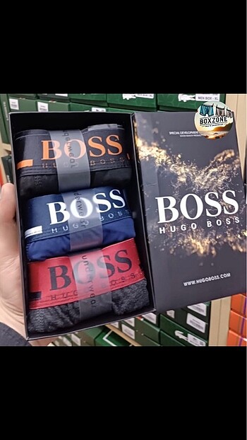 Hugo Boss 3 Lu Boxer Set XXL Beden Kutulu Hızlı Kargo
