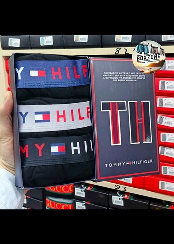 Tommy Hilfiger 3 Lu Boxer Set XL Beden Kutulu Hızlı Kargo