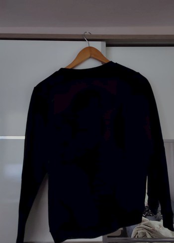 38 Beden siyah Renk GUESS Siyah Parlak Baskılı Kadın Sweatshirt