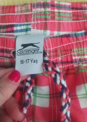 Slazenger Renkli Bağcıklı Erkek çocuk Deniz Şort