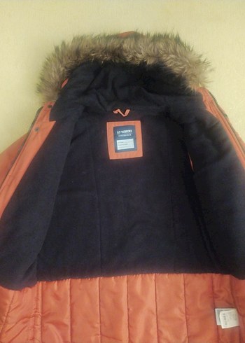 Koyu Kırmızı Kürklü Erkek Çocuk Mont - Görsel 5