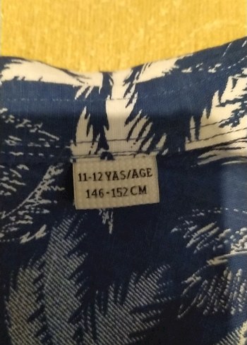 Lacivert Baskılı Kısa Kollu Erkek çocuk gömlek - Görsel 3