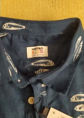 Lacivert Baskılı Kısa Kollu Erkek çocuk Gömlek - Görsel 2