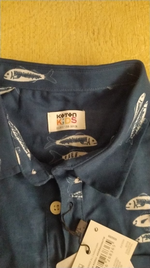 Lacivert Baskılı Kısa Kollu Erkek çocuk Gömlek - Görsel 2