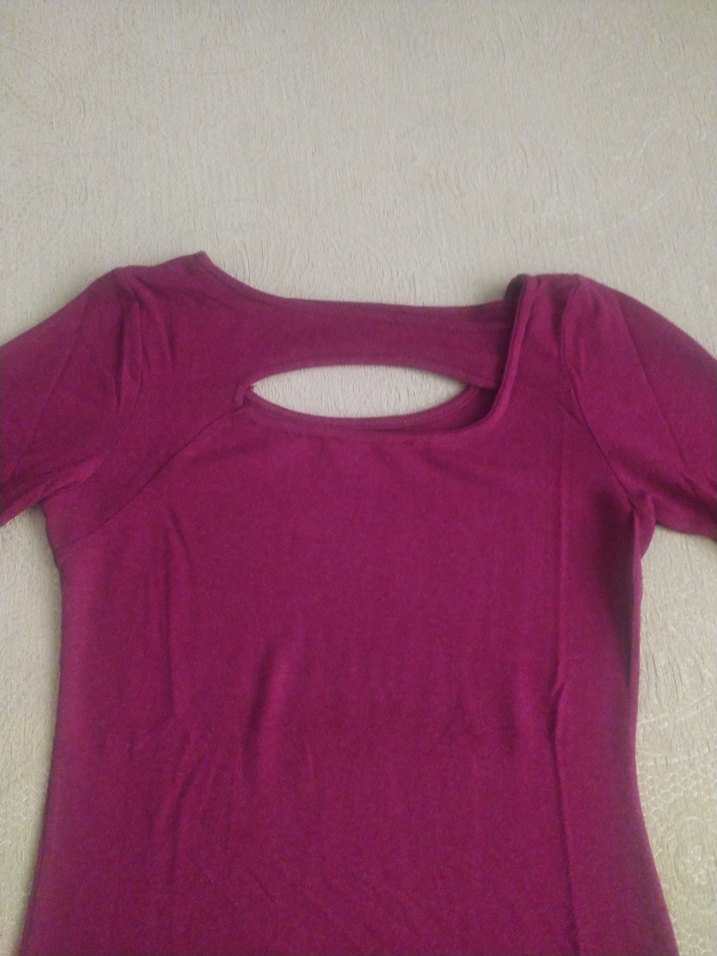 bordo renk bayan bluz - Görsel 2