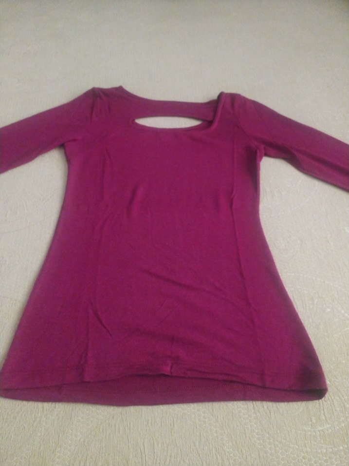 bordo renk bayan bluz - Görsel 3