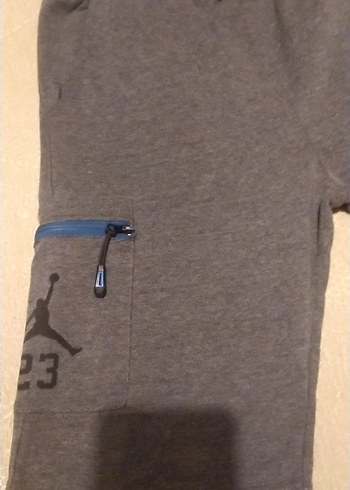 Gri Erkek Spor Şort Fermuarlı Cepli - Görsel 3