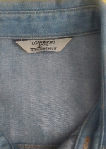 Erkek Çocuk Mavi Denim Kısa Kollu Gömlek - Görsel 4