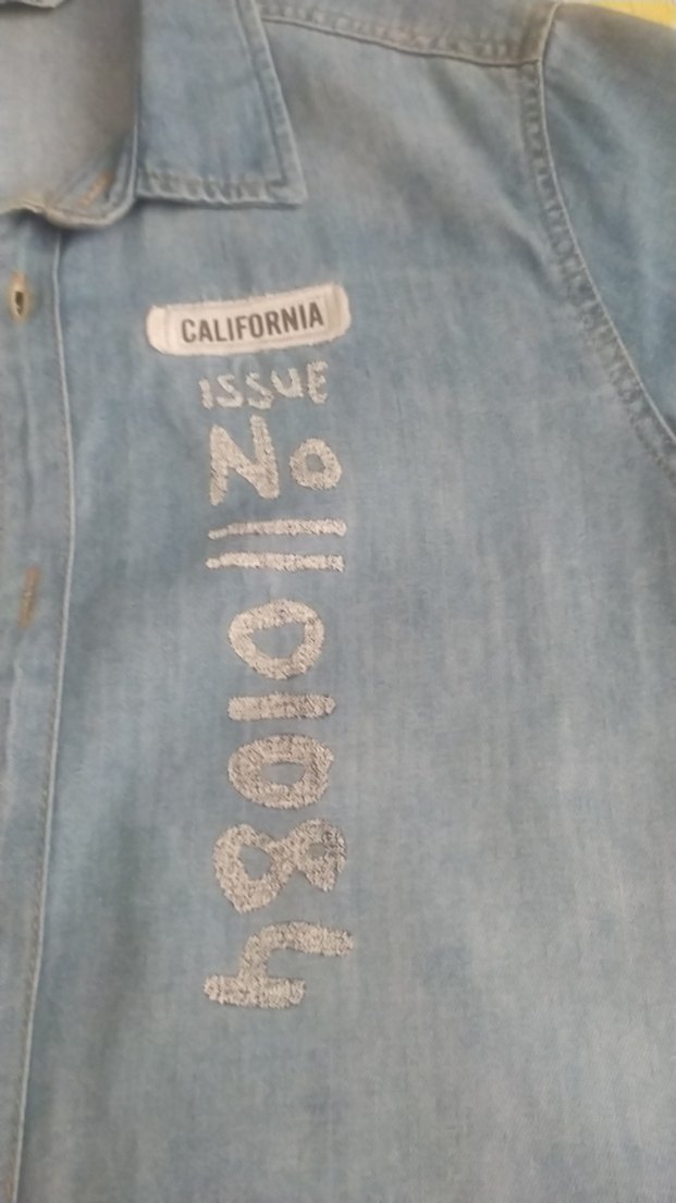 Erkek Çocuk Mavi Denim Kısa Kollu Gömlek - Görsel 3