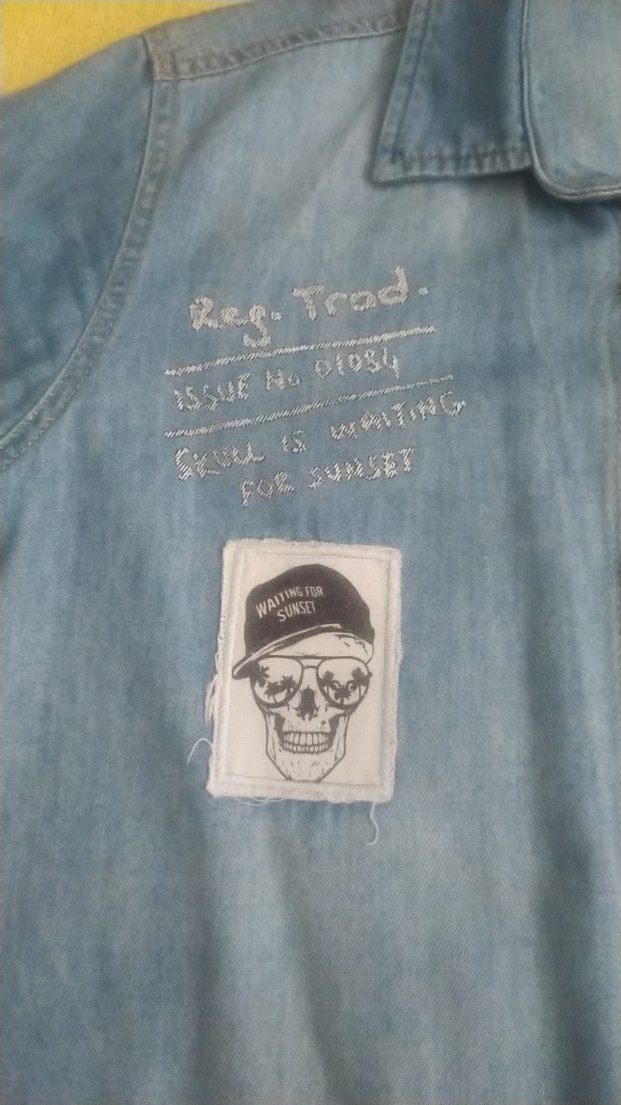 Erkek Çocuk Mavi Denim Kısa Kollu Gömlek - Görsel 2