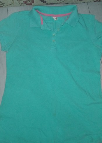 Turkuaz Polo Yaka T-shrt