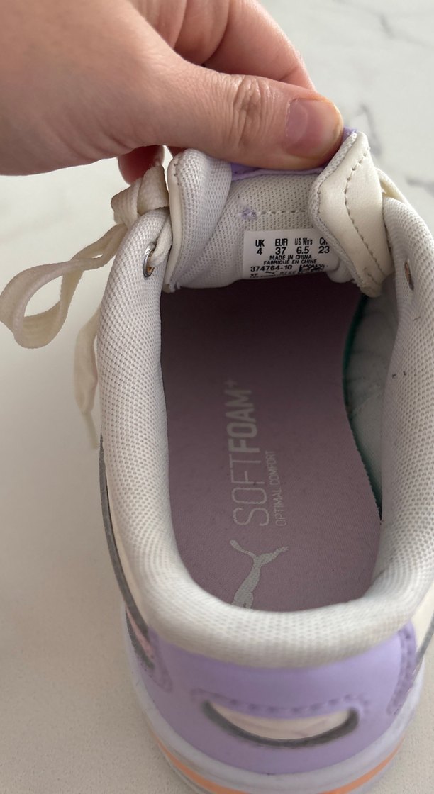 Beyaz Kadın Spor Ayakkabısı Pastel Detaylı - Görsel 4