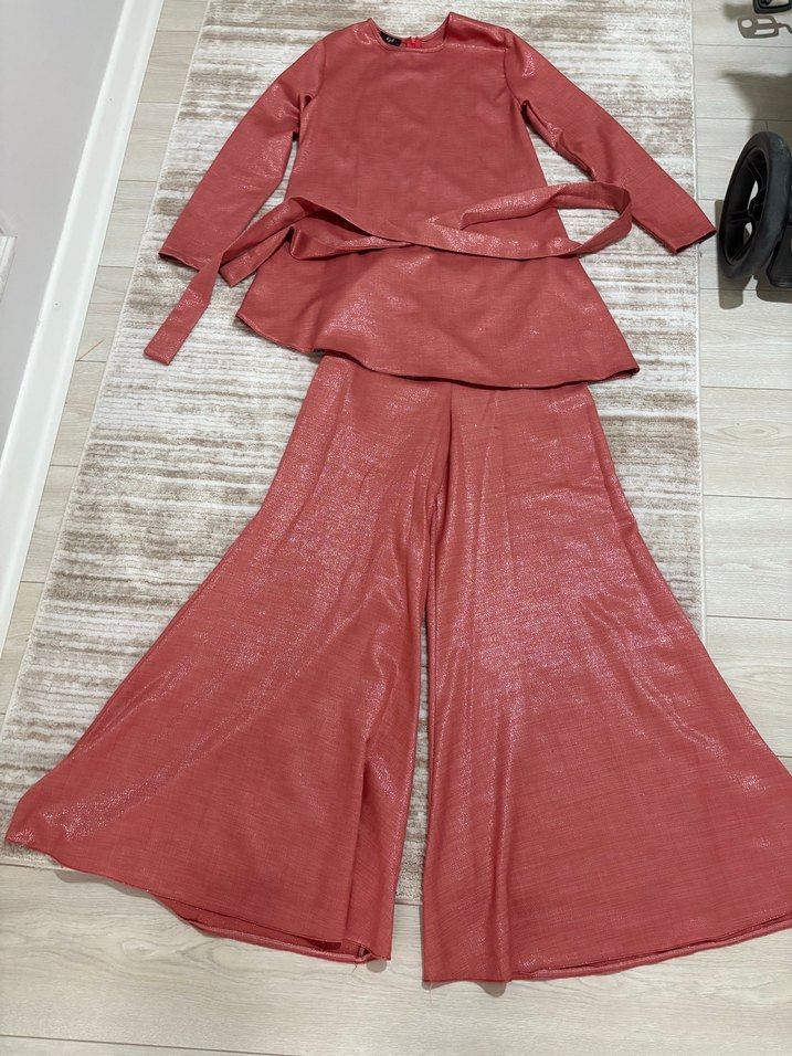 Pembe Parlak Uzun Kollu takım - Görsel 2