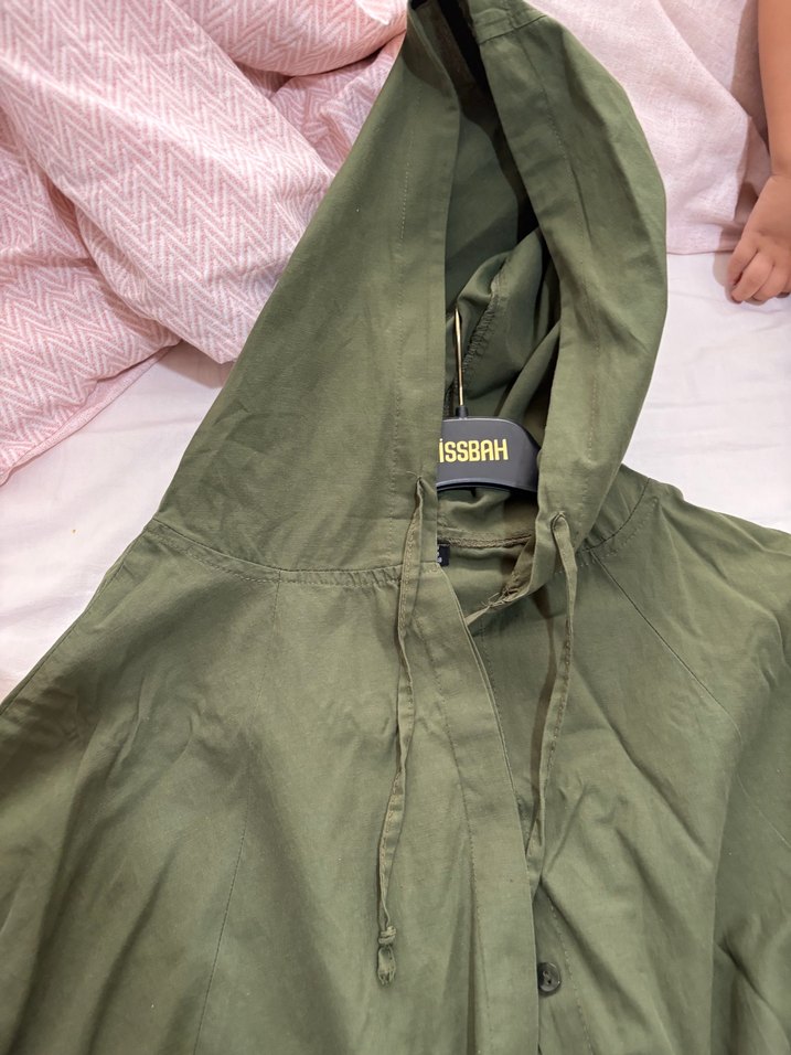 Kadın Haki Midi Keten Ceket - Görsel 4