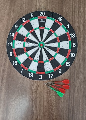 Koyu Kahverengi Dart Tahtası ve Ok Seti